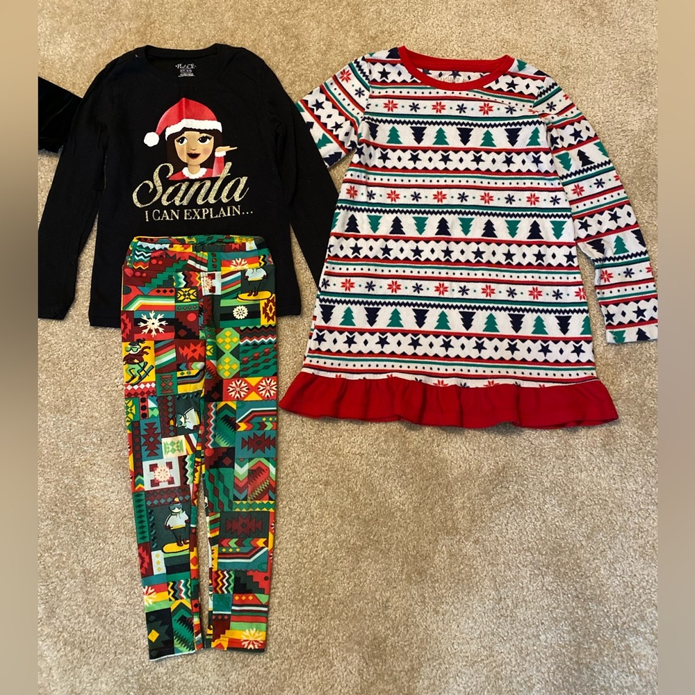 3 piece girls Christmas / Holiday bundle size 5 / 6